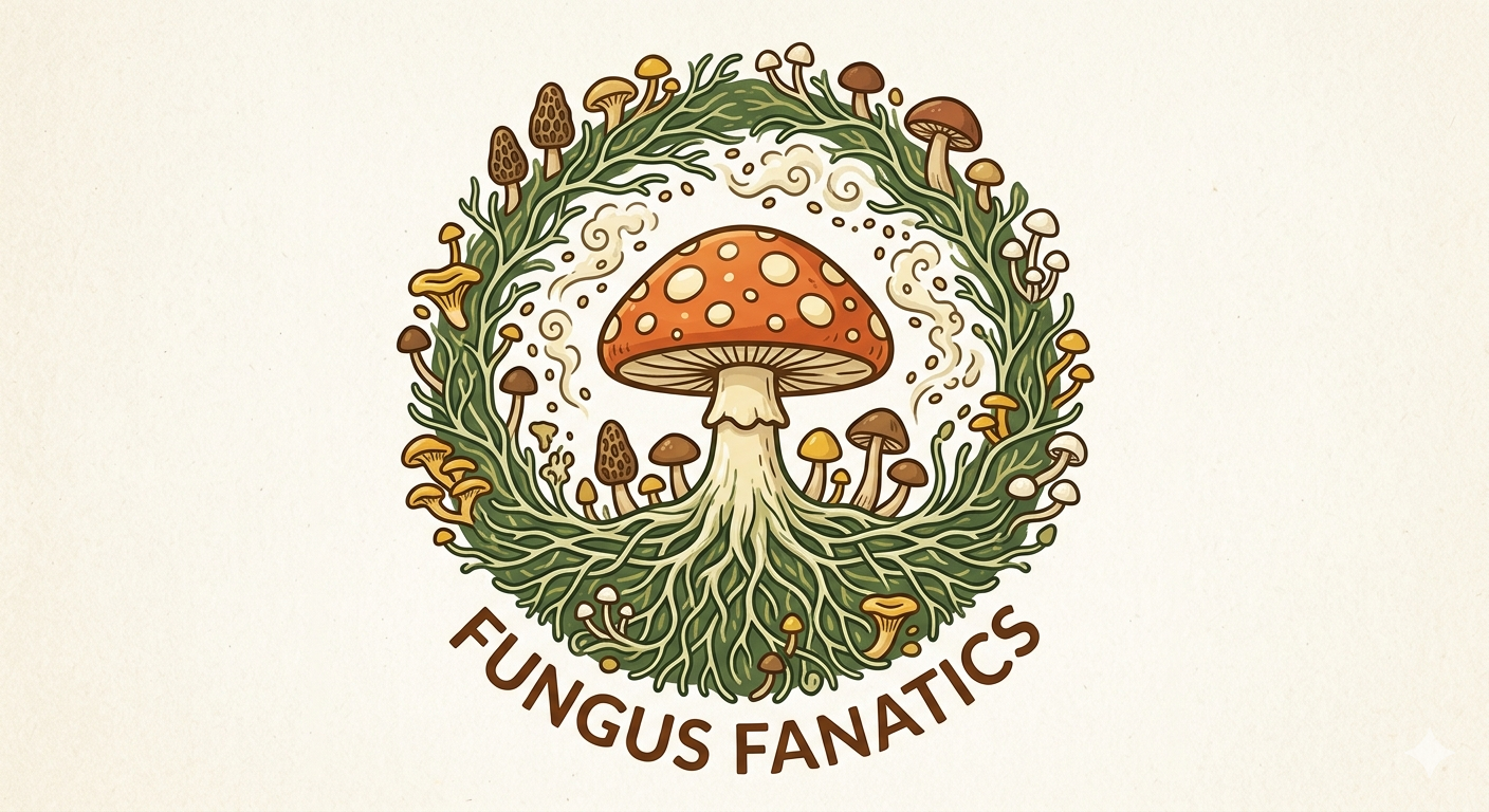 Fungus Fanatics mushroom emblem